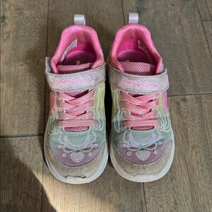 Skechers Kids' Pink and Green Sneakers